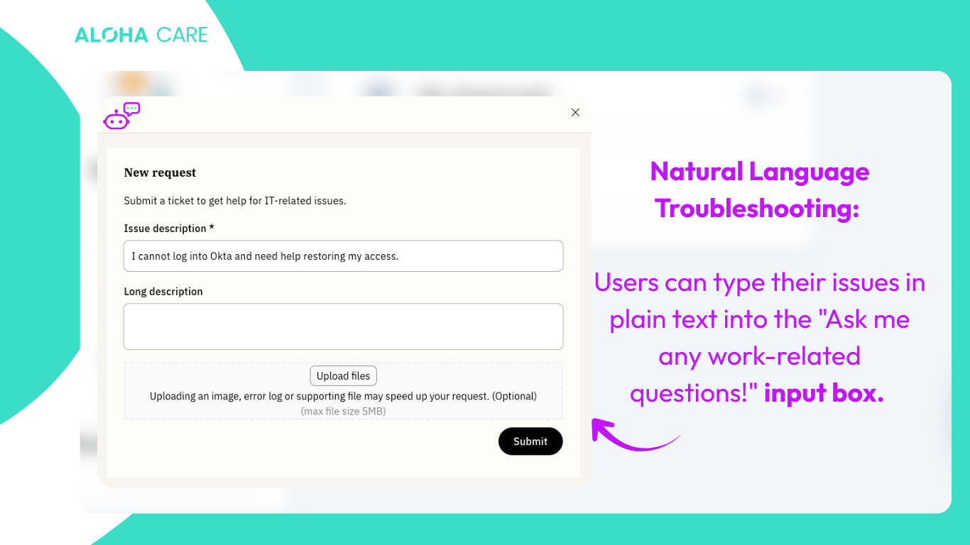 An example of the natural language used by the AI BOT of movework. The ServiceNow A case of how AI integration with Moveworks creates a unified experience. By leveraging Moveworks’ plugins, the agent can reason across multiple platforms